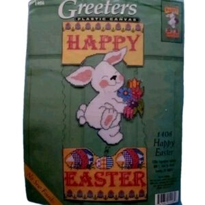 Larger Greeters Happy Easter Cross Stitch Kit 8.5x17" Bright Colorful NEW #1406